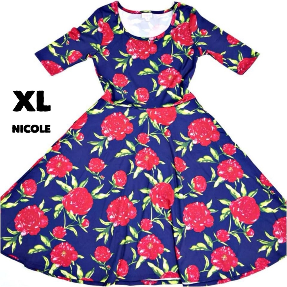 Floral Navy Nicole Dress